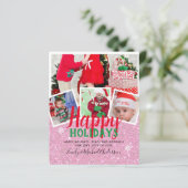 BUDGETフォトクリスマスホリデーズカード – コラージュ (スタンド正面)