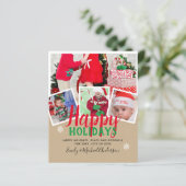 BUDGETフォトクリスマスホリデーズカード – コラージュ (スタンド正面)