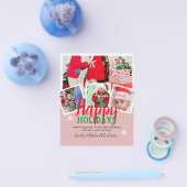 BUDGETフォトクリスマスホリデーズカード – コラージュ チラシ (シングル)