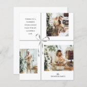 BUDGETフォトコラージシルバーボックスリボンクリスマス (正面/裏面)