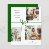 BUDGETフォトコラージュグリーンボックスリボンクリスマス (正面/裏面)