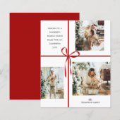 BUDGETフォトコラージュレッドボックスリボンクリスマス (正面/裏面)