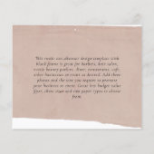 BUDGETフォトコラージュ卒業アナウンスカード (裏面)