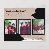 BUDGETフォトコラージュ卒業アナウンスカード (正面)