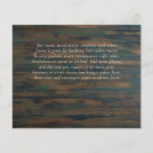 BUDGETフォトコラージュ卒業アナウンスカード (裏面)