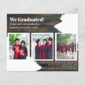 BUDGETフォトコラージュ卒業アナウンスカード (正面)