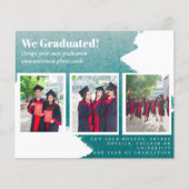 BUDGETフォトコラージュ卒業アナウンスカード (正面)