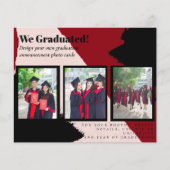 BUDGETフォトコラージュ卒業アナウンスカード (正面)
