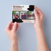 BUDGETフォトコラージュ卒業アナウンスカード チラシ (手)