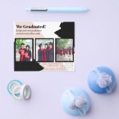 BUDGETフォトコラージュ卒業アナウンスカード チラシ (シングル)