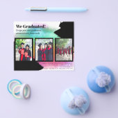 BUDGETフォトコラージュ卒業アナウンスカード チラシ (シングル)