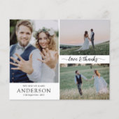 BUDGETフォトコラージュ結婚のサンキューカード (正面)