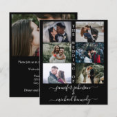 Budgetフォトコラージュ結婚式招待状 モダン (正面/裏面)