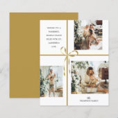 BUDGETフォトコラージュ金ゴールドボックスリボンクリスマス (正面/裏面)