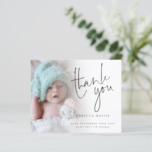 Budgetフォトスクリプトありがとう誕生のお知らせ (スタンド正面)