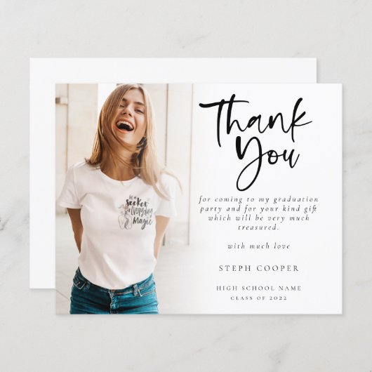 Budgetフォトスクリプト卒業ありがとう (正面/裏面)