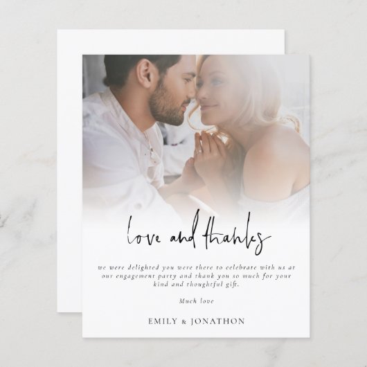 Budgetフォトスクリプト婚約の愛と感謝してい (正面/裏面)