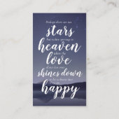 Budgetフォト感動的メモリアル コーリングカード (裏面)