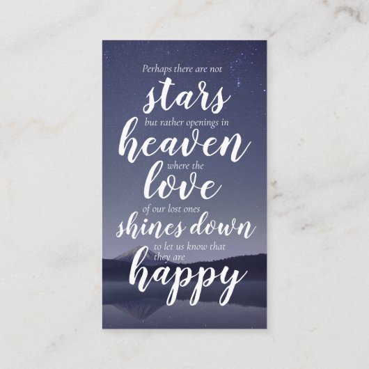 Budgetフォト感動的メモリアル コーリングカード (裏面)