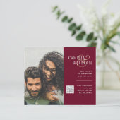 BUDGETフォト救結婚式招待状日QRコード (スタンド正面)