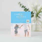 BUDGETフォト救結婚式招待状日QRコード (スタンド正面)