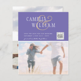 BUDGETフォト救結婚式招待状日QRコード