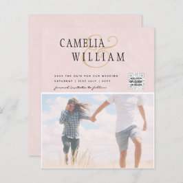 BUDGETフォト救結婚式招待状日QRコード