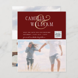 BUDGETフォト救結婚式招待状日QRコード