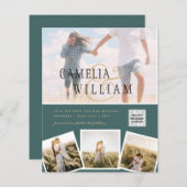 BUDGETフォト救結婚式招待状日QRコード (正面/裏面)