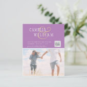 BUDGETフォト救結婚式招待状日QRコード (スタンド正面)