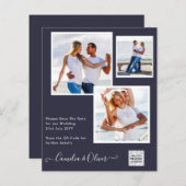 BUDGETフォト救結婚式招待状日QRコード (正面/裏面)