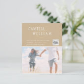 BUDGETフォト救結婚式招待状日QRコード (スタンド正面)