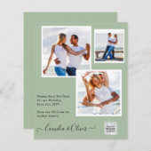 BUDGETフォト救結婚式招待状日QRコード (正面/裏面)