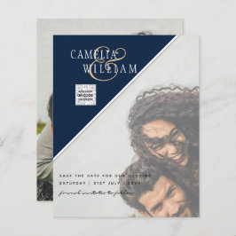 BUDGETフォト救結婚式招待状日QRコード