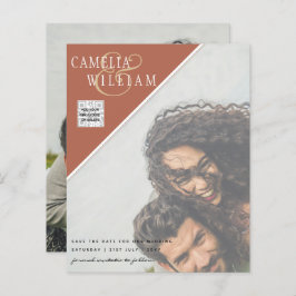 BUDGETフォト救結婚式招待状日QRコード