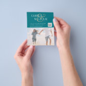 BUDGETフォト救結婚式招待状日QRコード チラシ (手)