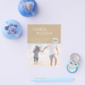 BUDGETフォト救結婚式招待状日QRコード チラシ (シングル)