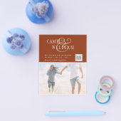 BUDGETフォト救結婚式招待状日QRコード チラシ (シングル)