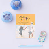 BUDGETフォト救結婚式招待状日QRコード チラシ (シングル)