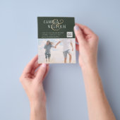 BUDGETフォト救結婚式招待状日QRコード チラシ (手)