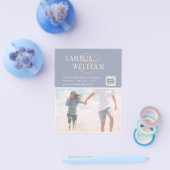 BUDGETフォト救結婚式招待状日QRコード チラシ (シングル)