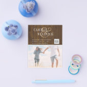 BUDGETフォト救結婚式招待状日QRコード チラシ (シングル)