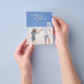 BUDGETフォト救結婚式招待状日QRコード チラシ (手)