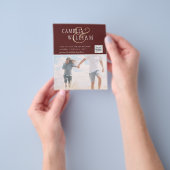 BUDGETフォト救結婚式招待状日QRコード チラシ (手)