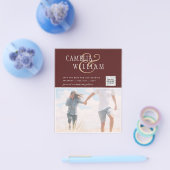 BUDGETフォト救結婚式招待状日QRコード チラシ (シングル)