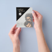 BUDGETフォト救結婚式招待状日QRコード チラシ (手)