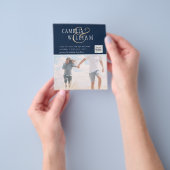 BUDGETフォト救結婚式招待状日QRコード チラシ (手)