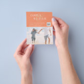 BUDGETフォト救結婚式招待状日QRコード チラシ (手)