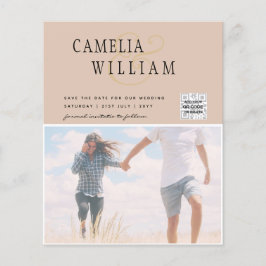 BUDGETフォト救結婚式招待状日QRコード チラシ