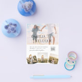 BUDGETフォト救結婚式招待状日QRコード チラシ (シングル)